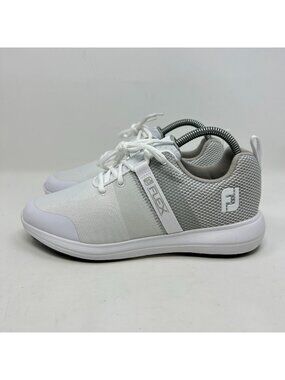 FootJoy FJ Flex Women’s Golf Shoes White Gray Spikeless Lightweight Size 7